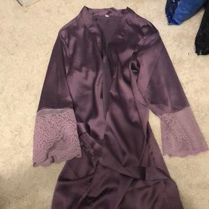 Purple robe with lace